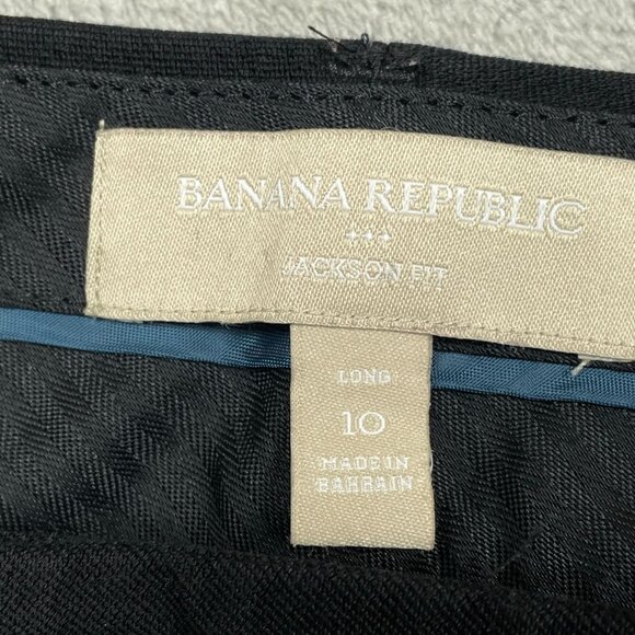 Banana Republic Jackson Fit Black Dress Pants Size 10 6481 - Picture 3 of 9